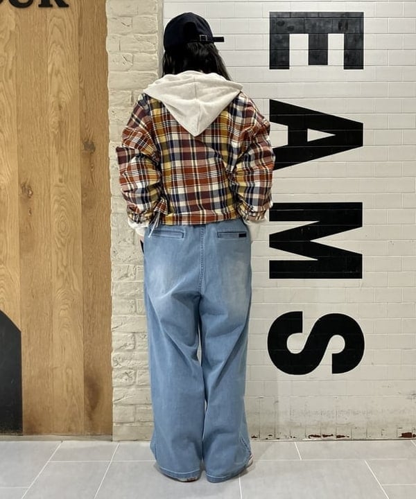 小原 もこさんの「BEAMS WOMEN｜マドラス チェック ブルゾン」を使ったコーディネート