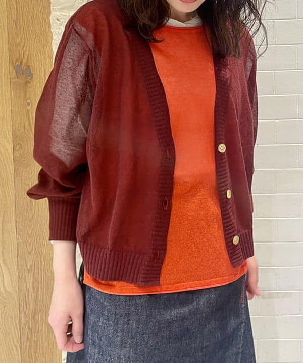 笠井 祐希さんの「BEAMS WOMEN｜リブ クルー 3/4 カットソー」を使ったコーディネート