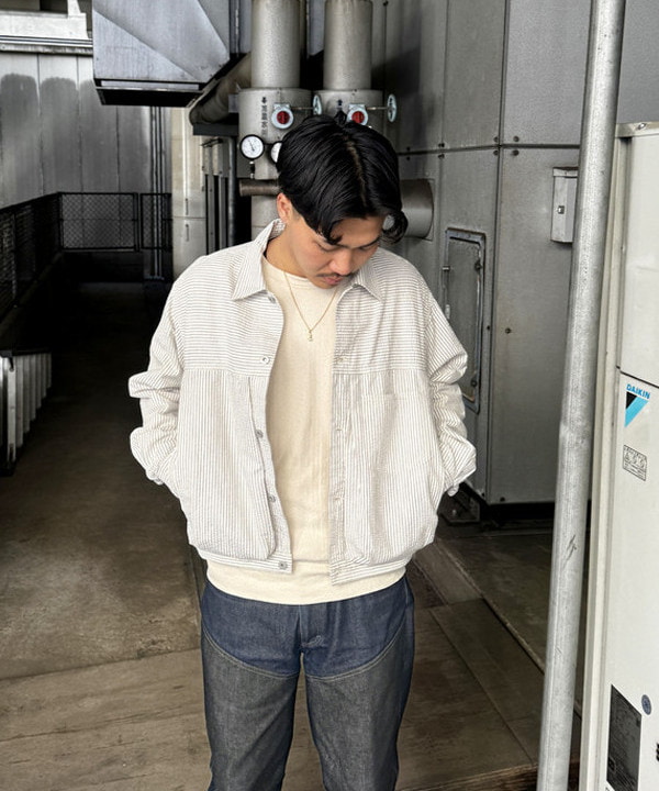 川崎 駿希さんの「BEAMS WOMEN｜シアサッカー バルーン Gジャケット」を使ったコーディネート