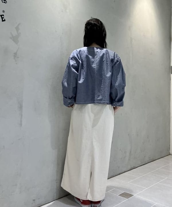 小原 もこさんの「BEAMS WOMEN｜コットン ツイル マリン ワンピース」を使ったコーディネート