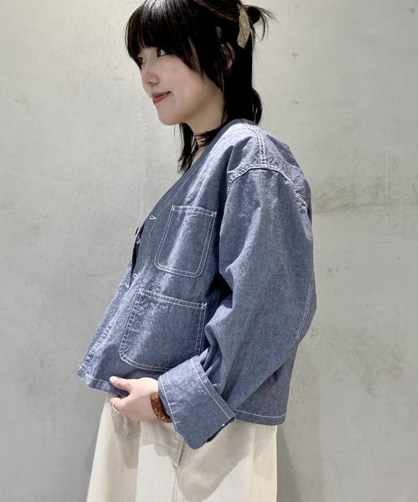 小原 もこさんの「BEAMS WOMEN｜コットン ツイル マリン ワンピース」を使ったコーディネート