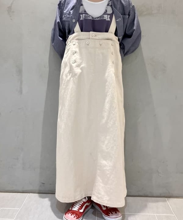 小原 もこさんの「BEAMS WOMEN｜コットン ツイル マリン ワンピース」を使ったコーディネート