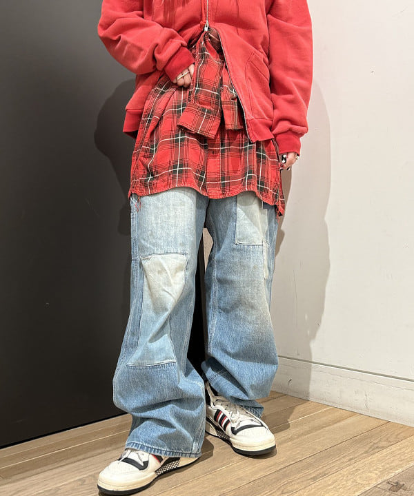 安藤 菜央さんの「BEAMS WOMEN｜maturely / レーヨン ブリーチ チェック シャツ」を使ったコーディネート
