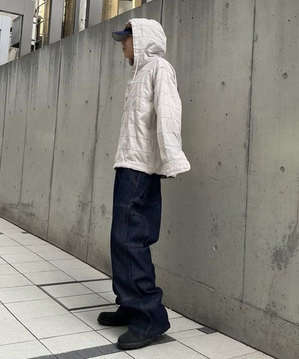 菊田 悠さんの「BEAMS WOMEN｜パッチワーク ヘリンボーン フードシャツ」を使ったコーディネート