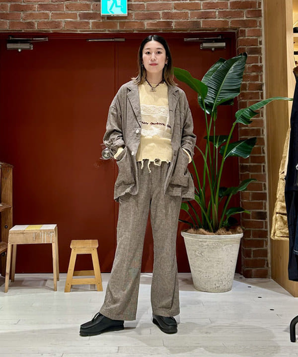 marieさんの「BEAMS WOMEN｜リブ ダメージ クルーネック トップス」を使ったコーディネート