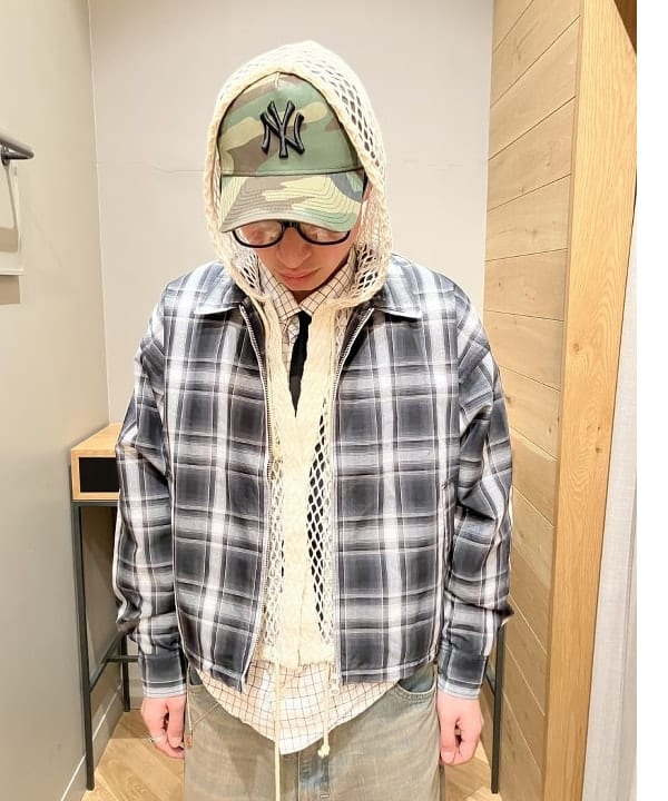 ディクソン 太陽さんの「BEAMS WOMEN｜ショート チェック ブルゾン」を使ったコーディネート