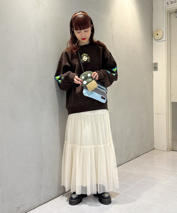りかちょび/岸本梨佳さんの「BEAMS WOMEN｜Ray BEAMS / チュール キリカエ ティアード スカート」を使ったコーディネート