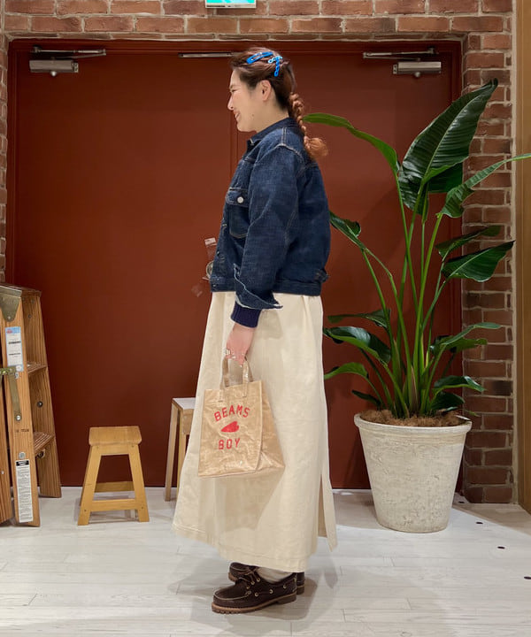エノモト アミさんの「BEAMS WOMEN｜コットン ツイル マリン ワンピース」を使ったコーディネート