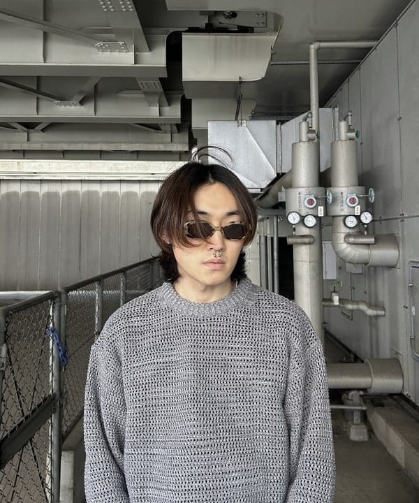 タマイユウトさんの「BEAMS WOMEN｜ヘザー メッシュ クルーネックニット」を使ったコーディネート