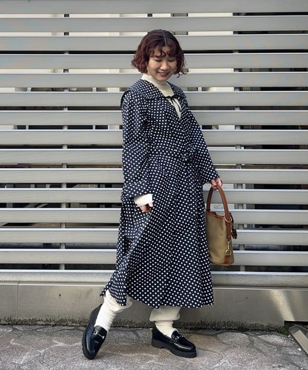 まつむさんの「BEAMS WOMEN｜ドット セーラー カラー ワンピース」を使ったコーディネート
