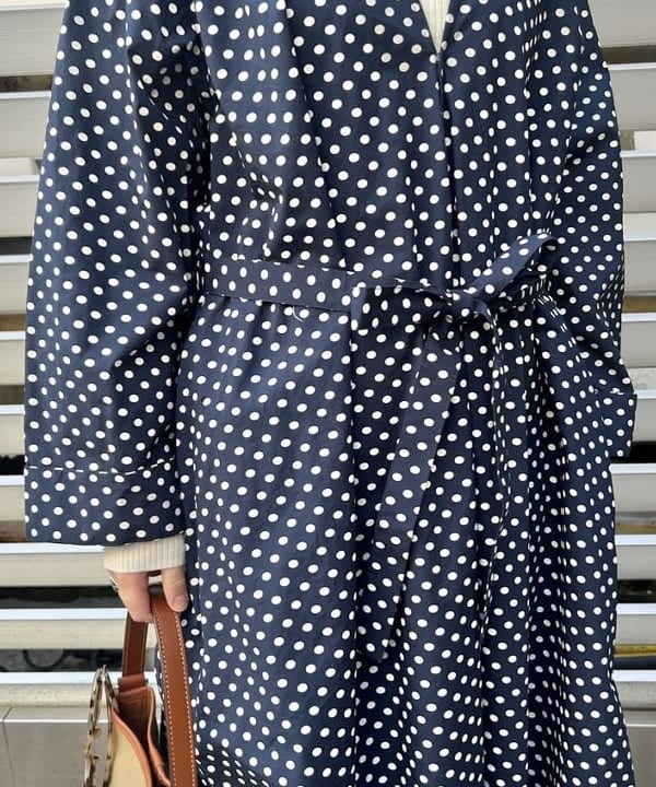 まつむさんの「BEAMS WOMEN｜ドット セーラー カラー ワンピース」を使ったコーディネート