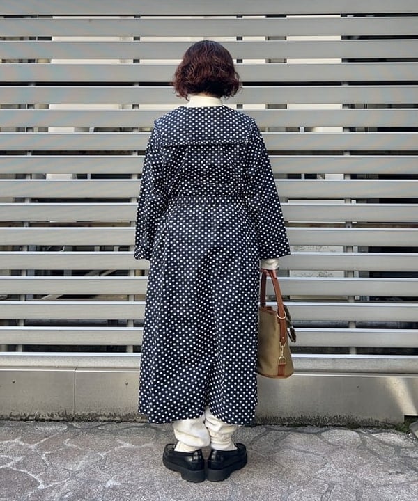 まつむさんの「BEAMS WOMEN｜ドット セーラー カラー ワンピース」を使ったコーディネート