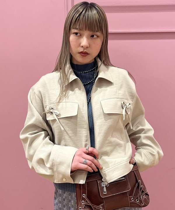 シオンさんの「BEAMS WOMEN｜レース アップ ミニ バッグ」を使ったコーディネート