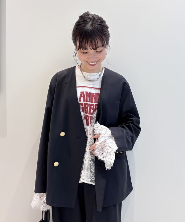 SHINAGAWAさんの「BEAMS WOMEN｜maturely / ディープ タック ワイド スラックス」を使ったコーディネート
