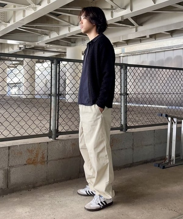 槙山 賢斗さんの「BEAMS WOMEN｜5ゲージ メッシュ ポロシャツ」を使ったコーディネート