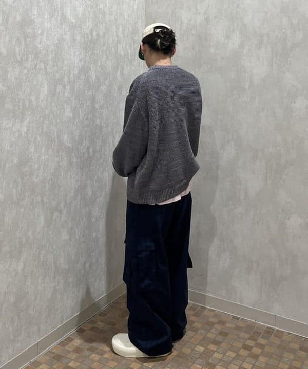菊田 悠さんの「BEAMS WOMEN｜ヘザー メッシュ クルーネックニット」を使ったコーディネート