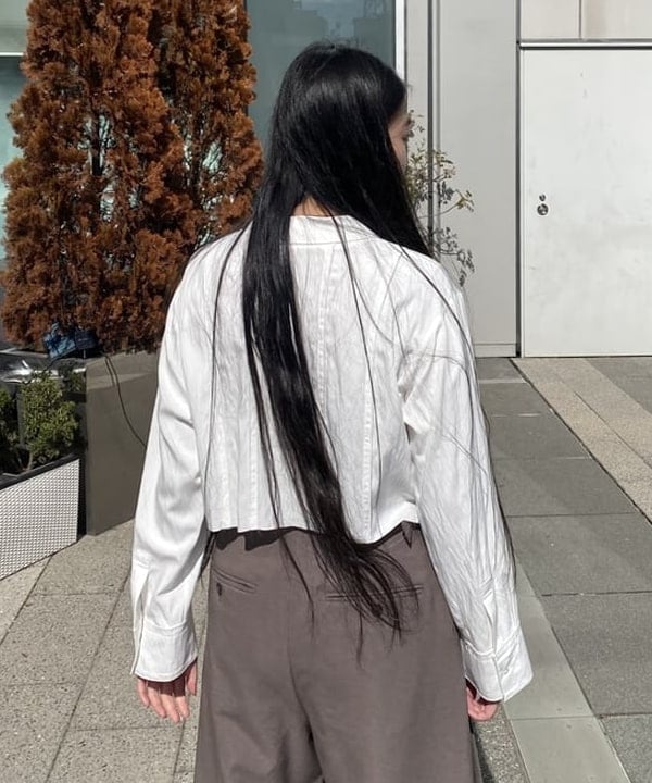 ayaさんの「BEAMS WOMEN｜RBS / カットオフ クロップド シャツ」を使ったコーディネート