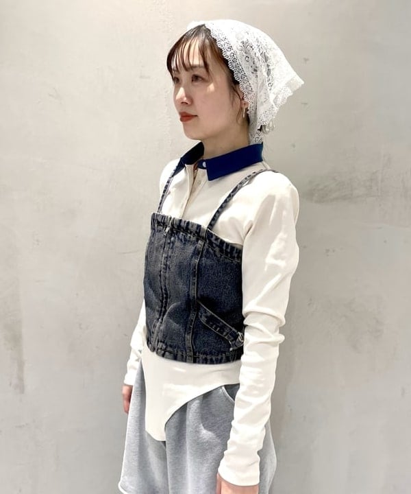 カタヤマ アヤさんの「BEAMS WOMEN｜【別注】PENNEY'S / ボディスーツ ヘンリーネック トップス」を使ったコーディネート