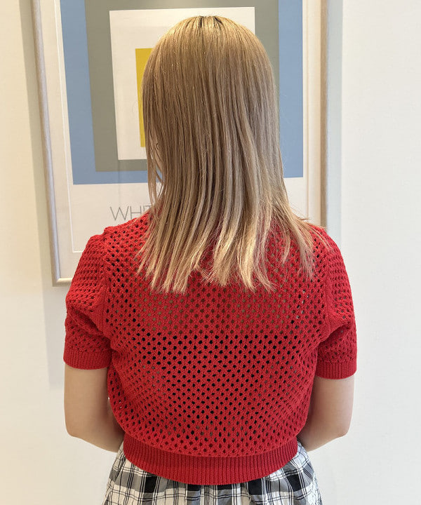 ナカノ アイさんの「BEAMS WOMEN｜メッシュ ニット ポロシャツ」を使ったコーディネート