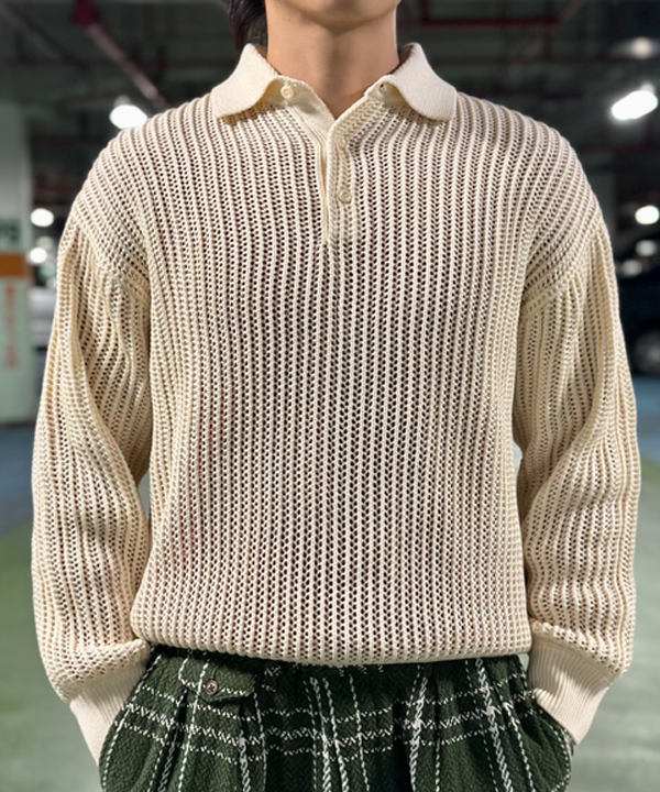 Kellyさんの「BEAMS WOMEN｜メッシュ ニット ポロシャツ」を使ったコーディネート