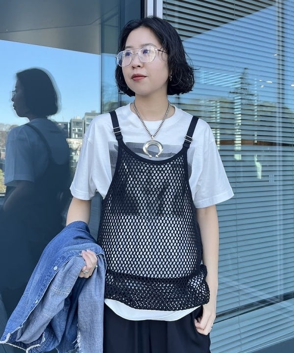 ミナミマリコさんの「BEAMS WOMEN｜ティアドロップ 眼鏡」を使ったコーディネート