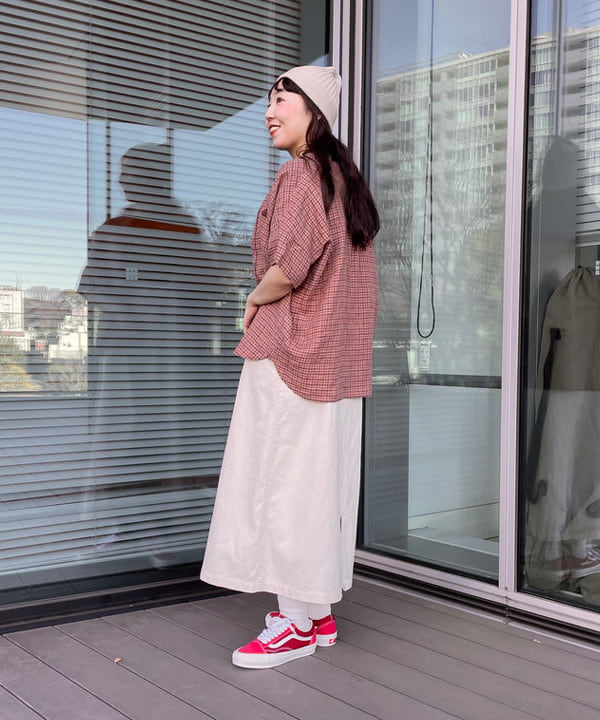 おのすさんの「BEAMS WOMEN｜【別注】Jackman / リンガー リブ Tシャツ 25SS」を使ったコーディネート