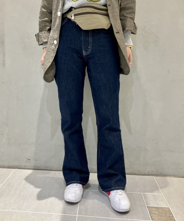 小原 もこさんの「BEAMS WOMEN｜ストライプ チェック ビッグ ジャケット」を使ったコーディネート