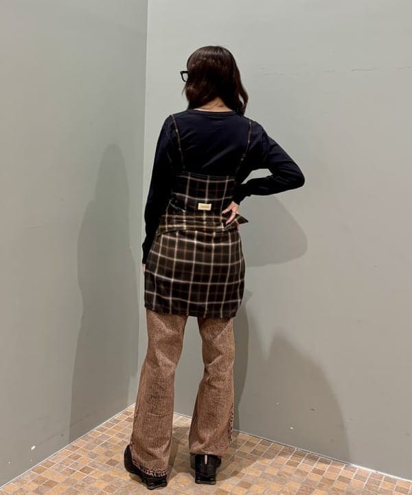はやしあかねさんの「BEAMS WOMEN｜maturely / レーヨン ブリーチ チェック シャツ」を使ったコーディネート