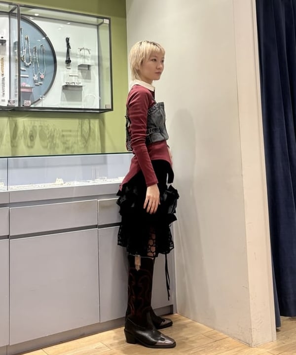 シミズ ネネさんの「BEAMS WOMEN｜【別注】PENNEY'S / ボディスーツ ヘンリーネック トップス」を使ったコーディネート