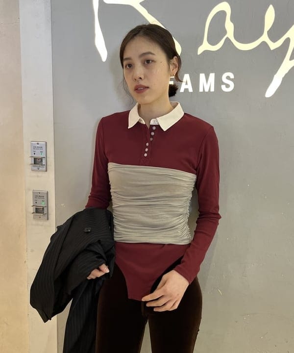 神坂 莉子さんの「BEAMS WOMEN｜【別注】PENNEY'S / ボディスーツ ヘンリーネック トップス」を使ったコーディネート
