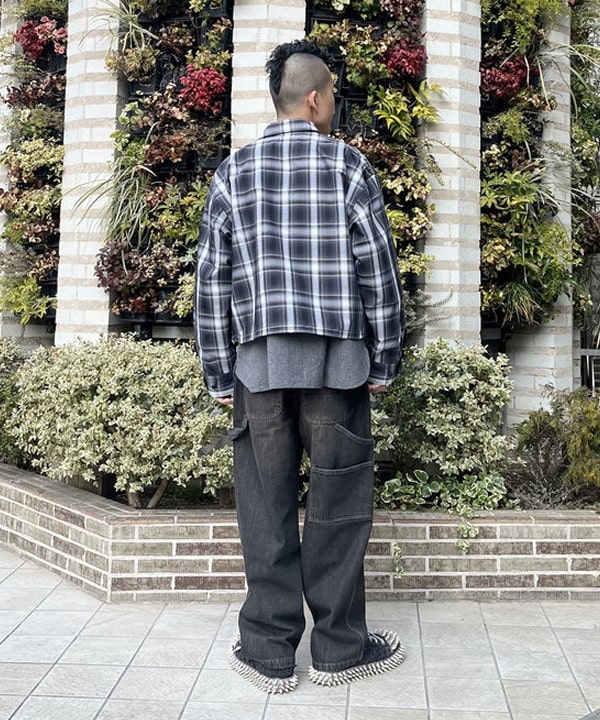 BANさんの「BEAMS WOMEN｜ショート チェック ブルゾン」を使ったコーディネート