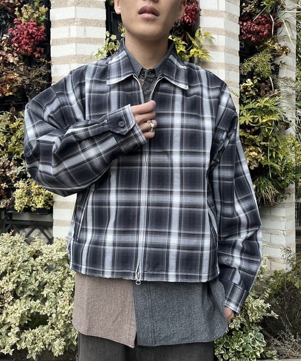 BANさんの「BEAMS WOMEN｜ショート チェック ブルゾン」を使ったコーディネート