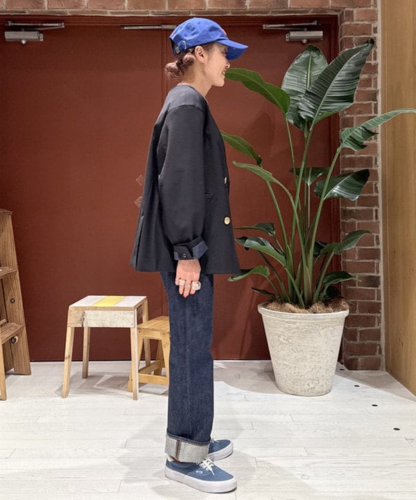 優意さんの「BEAMS WOMEN｜maturely / ダブル ブレステッド ノーカラー チェンジ ボタン ジャケット」を使ったコーディネート
