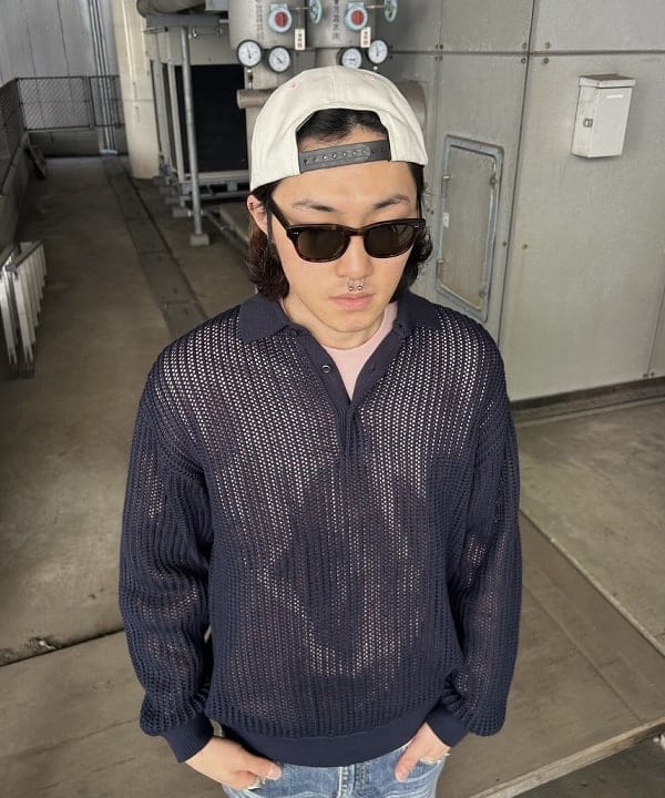 タマイユウトさんの「BEAMS WOMEN｜メッシュ ニット ポロシャツ」を使ったコーディネート