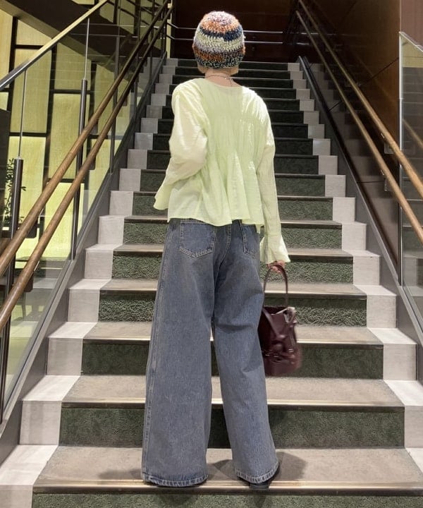 Hazukiさんの「BEAMS WOMEN｜オーバーダイ デニム パンツ」を使ったコーディネート