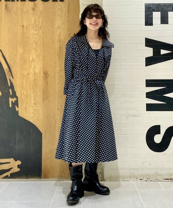 笠井 祐希さんの「BEAMS WOMEN｜ドット セーラー カラー ワンピース」を使ったコーディネート