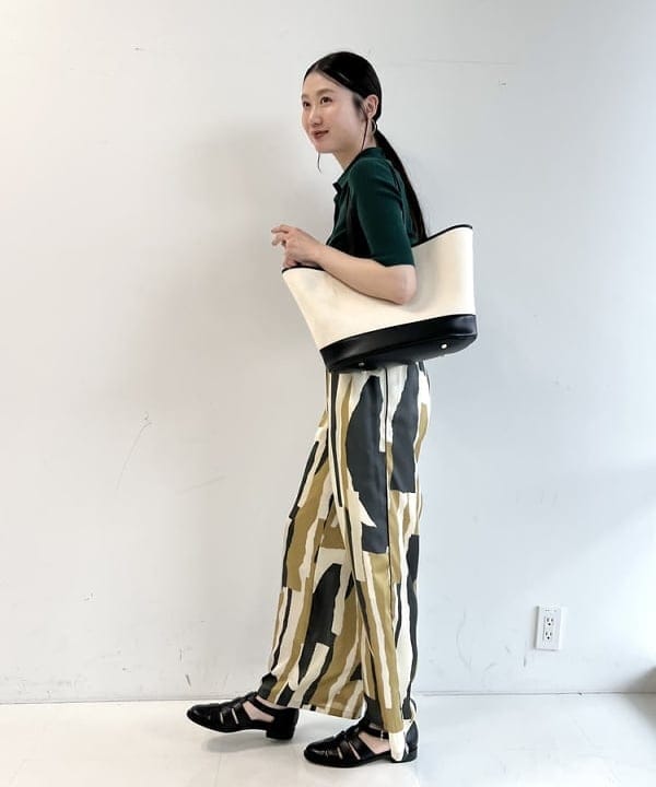 隈元 楓さんの「BEAMS WOMEN｜ハーフスリーブ ポロニット」を使ったコーディネート