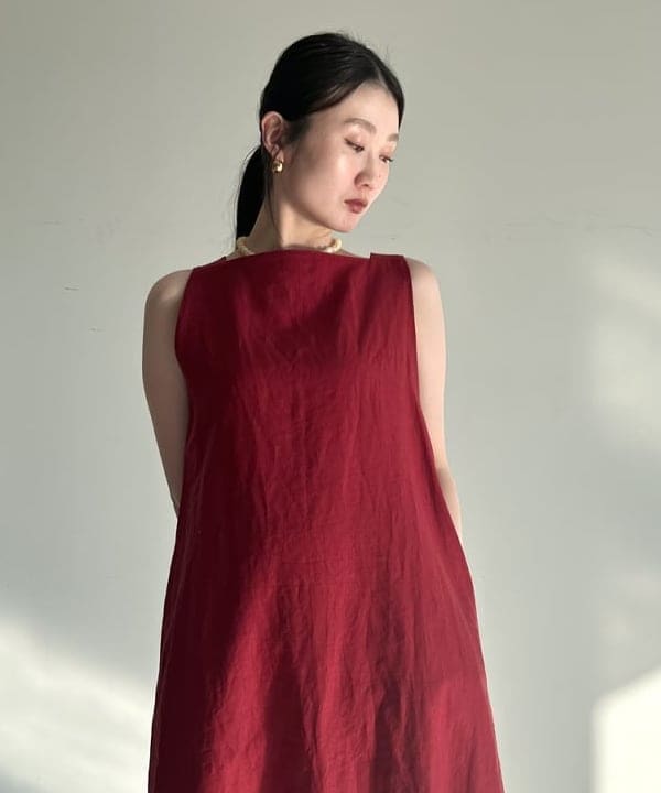 隈元 楓さんの「BEAMS WOMEN｜リネン 2WAY ワンピース .M」を使ったコーディネート