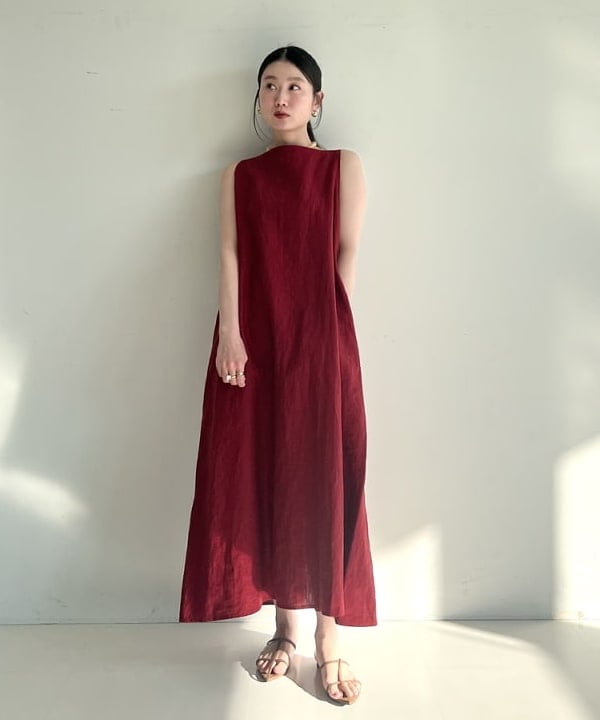 隈元 楓さんの「BEAMS WOMEN｜リネン 2WAY ワンピース .M」を使ったコーディネート