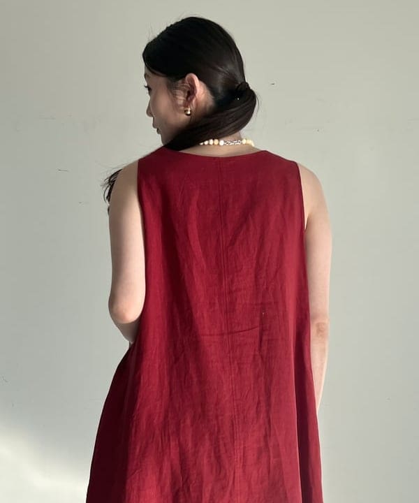 隈元 楓さんの「BEAMS WOMEN｜リネン 2WAY ワンピース .M」を使ったコーディネート