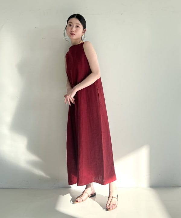 隈元 楓さんの「BEAMS WOMEN｜リネン 2WAY ワンピース .M」を使ったコーディネート