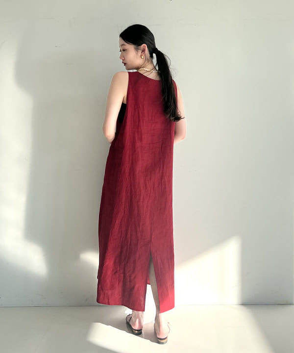 隈元 楓さんの「BEAMS WOMEN｜リネン 2WAY ワンピース .M」を使ったコーディネート