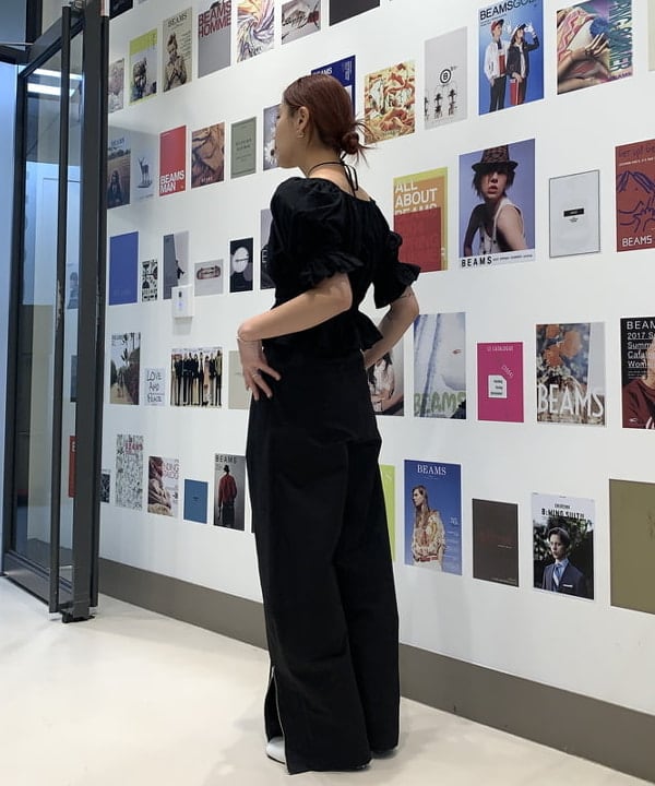 れいなさんの「BEAMS WOMEN｜ジップ ヘムカーブ パンツ」を使ったコーディネート