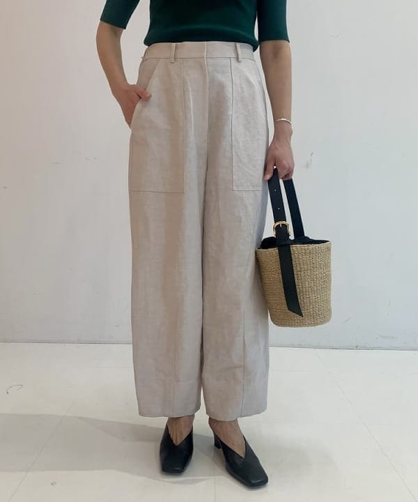 松元 晴佳さんの「BEAMS WOMEN｜ハーフスリーブ ポロニット」を使ったコーディネート