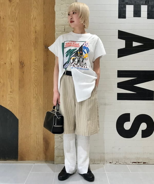 amaさんの「BEAMS WOMEN｜40mm ヴィンテージ バックル ベルト」を使ったコーディネート