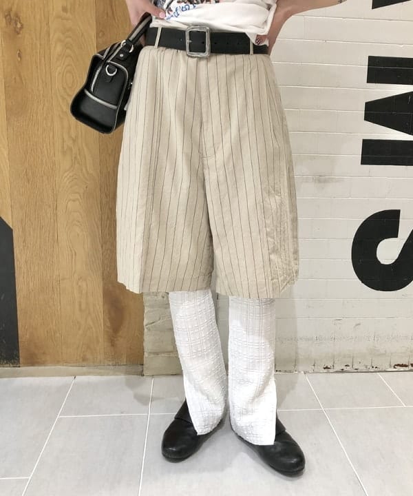 amaさんの「BEAMS WOMEN｜40mm ヴィンテージ バックル ベルト」を使ったコーディネート
