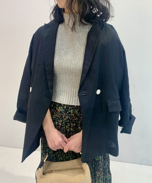 松元 晴佳さんの「BEAMS WOMEN｜ダブルブレスト リネン ジャケット」を使ったコーディネート