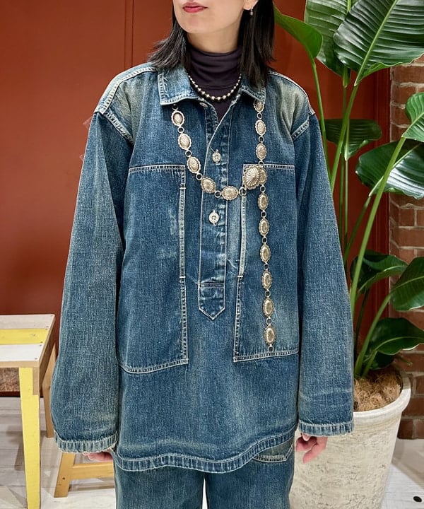 marieさんの「BEAMS WOMEN｜【別注】BUZZ RICKSON’s / USED DENIM PULLOVER」を使ったコーディネート