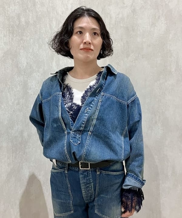 坂本 有佳子さんの「BEAMS WOMEN｜maturely / レース アンド ストライプ ブラウス バック トゥ フロント」を使ったコーディネート