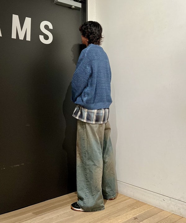 関澤 佑樹さんの「BEAMS WOMEN｜ヘザー メッシュ クルーネックニット」を使ったコーディネート
